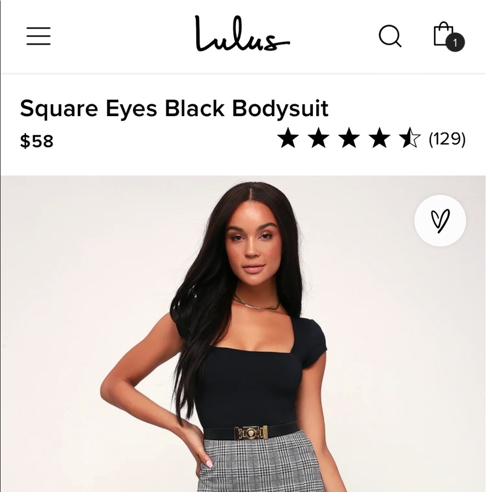 Free People Black Bodysuit